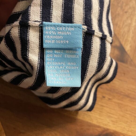J McLaughlin Sweater Classic Nautical‎ Stripe Knit Pullover Womens Large - Picture 4 of 7